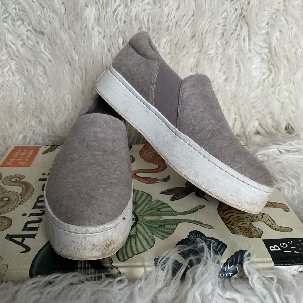 Vince Warren Felt‎ Fabric Platform Sneakers